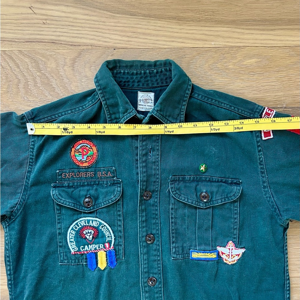 1950’s Vintage Boy-scouts Green Button Up - Picture 9 of 10